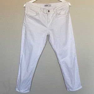 Just Black Crop White Denim Jeans